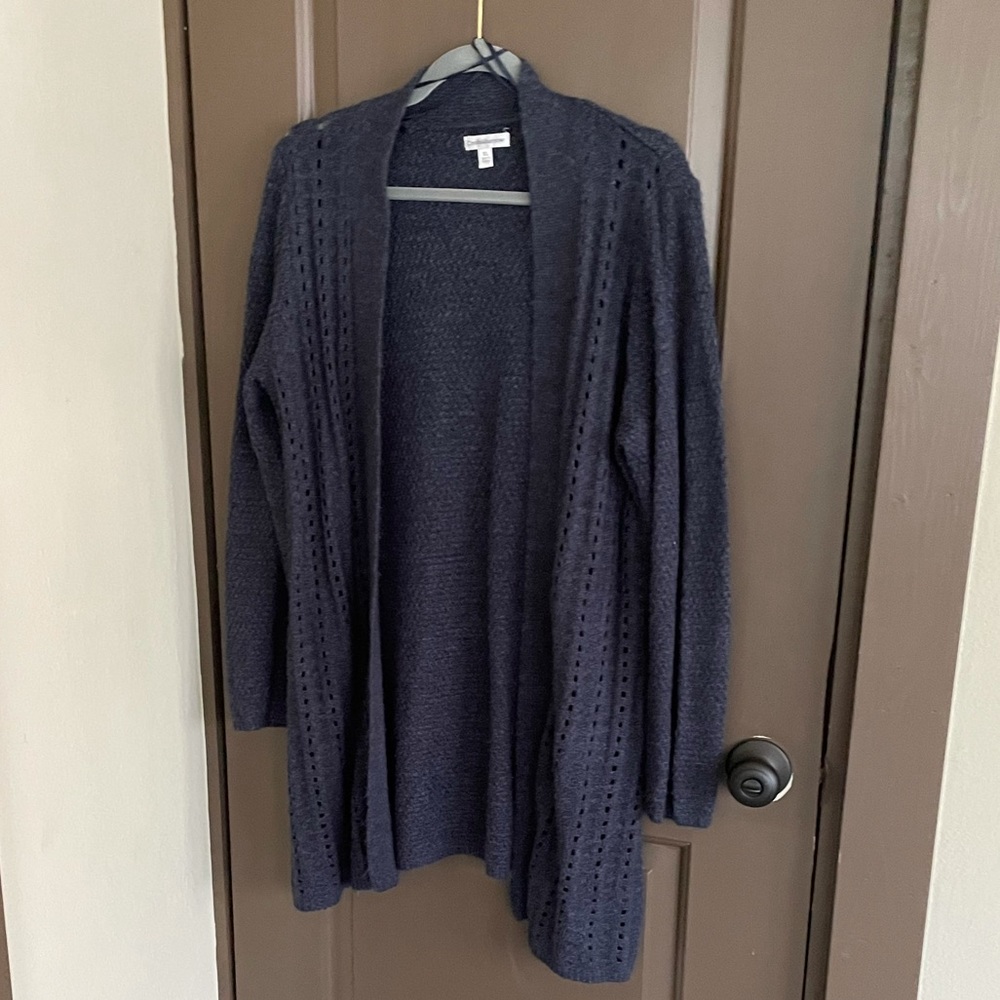 Croft & Barrow Blue Crochet Long Cardigan XL - Picture 3 of 16